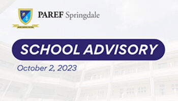 School Advisory for October 2, 2023